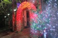 Traditional wedding decorative front gate lighting in Bangladesh