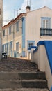 Traditional white and blue portuguese architecture