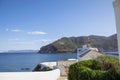 Traditional white church, on the island of Skopelos, Greece Royalty Free Stock Photo