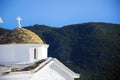 Traditional white church, on the island of Skopelos, Greece Royalty Free Stock Photo