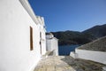 Traditional white church, on the island of Skopelos, Greece Royalty Free Stock Photo