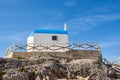 Traditional white greek church Royalty Free Stock Photo