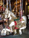 Traditional white horse marionette in Bagan, Myanmar Royalty Free Stock Photo