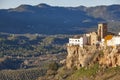 Traditional white houses village and valley in Andalucia. Hornos. Jaen