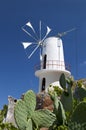 Traditional windmill at Crete, Greece Royalty Free Stock Photo