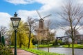 Traditional windmill de Valk in Leiden the Netherlands