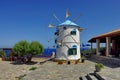 Traditional windmill - Zakynthos Island, landmark attraction in Greece