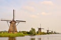 Traditional Windmill in Kinderdijk Royalty Free Stock Photo