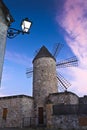 traditional windmill Majorca Mallorca evening