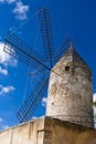 Traditional windmill in Palma de Majorca, Spain. Royalty Free Stock Photo