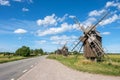 Traditional windmill on Swedish island Oland