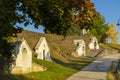 Traditional wine cellars in Tolcsva, Great Plain, North Hungary Royalty Free Stock Photo
