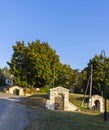 Traditional wine cellars in Tolcsva, Great Plain, North Hungary Royalty Free Stock Photo