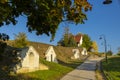 Traditional wine cellars in Tolcsva, Great Plain, North Hungary Royalty Free Stock Photo