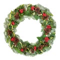 Traditional Winter and Christmas Wreath Royalty Free Stock Photo