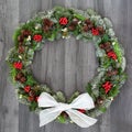 Traditional Winter and Christmas Wreath Royalty Free Stock Photo