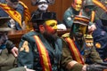 Traditional winter festival called \'Els Enfarinats\' in Ibi, Spain. People dressed as soldiers