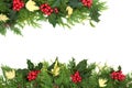 Traditional Winter Solstice Background Border Royalty Free Stock Photo