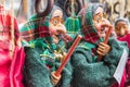 Traditional witch puppets in a souvenir shop in Wernigerode Royalty Free Stock Photo