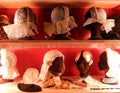 Traditional Dutch women\'s headgear in Giethoorn museum (Netherlands)