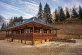 Traditional Wood Cabin House From Bucovina Royalty Free Stock Photo