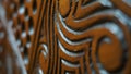 Traditional wood carving with spiral and circle motifs4