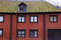 Traditional wood house, Sodermalm Fjallgatan street. Stockholm, Sweden Royalty Free Stock Photo