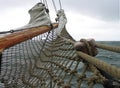 Traditional wood sailboat