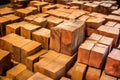 traditional wooden blocks used for textile printing Royalty Free Stock Photo
