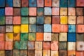 traditional wooden blocks used for textile printing Royalty Free Stock Photo