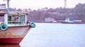 Traditional wooden boat at Mahakam River, Indonesia Royalty Free Stock Photo