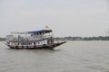 Traditional wooden boat in the Sundarbans national park, famous for tigers Royalty Free Stock Photo