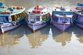 Traditional wooden boats, Mumbai, India. Royalty Free Stock Photo