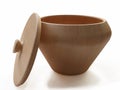 Traditional Wooden Bowl with Lid in 3D