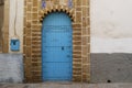 Traditional blue moroccan door