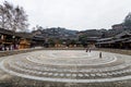 Traditional wooden building and open opera house of Xijiang Qianhu Miao Village The One Thousand Household Miao Village , in