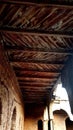 An old wooden roof
