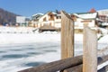 Traditional wooden fence in the village