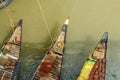 Traditional wooden fishing boat in river Hooghly or Ganga. Kolkata. India Royalty Free Stock Photo