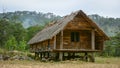 A traditional wooden house located at Da Hoai in Dalat, Vietnam Royalty Free Stock Photo
