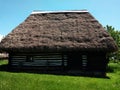 Traditional wooden house from Maramures county - at the village museum Royalty Free Stock Photo