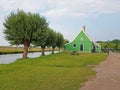 Traditional wooden houses in the countryside from Netherlands