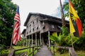 Traditional wooden houses Nelanau Yall Kuching Sarawak Culture village. Malaysia Royalty Free Stock Photo