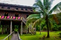 Traditional wooden houses Nelanau Yall Kuching Sarawak Culture village. Malaysia Royalty Free Stock Photo