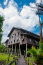 Traditional wooden houses Nelanau Yall Kuching Sarawak Culture village. Malaysia Royalty Free Stock Photo