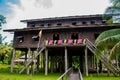 Traditional wooden houses Nelanau Yall Kuching Sarawak Culture village. Malaysia Royalty Free Stock Photo