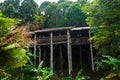 Traditional wooden houses Rumah Orang Ulu Kuching to Sarawak Culture village. Malaysia Royalty Free Stock Photo