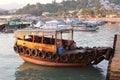 Traditional wooden junk in the port of Cheung Chau Island, Hong Kong