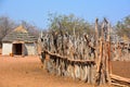 Traditional wooden kraal or enclosure for cattles