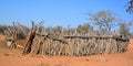 Traditional wooden kraal or enclosure